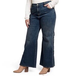 Nili Lotan x Target High Rise Flare Jeans in Blue Size 16